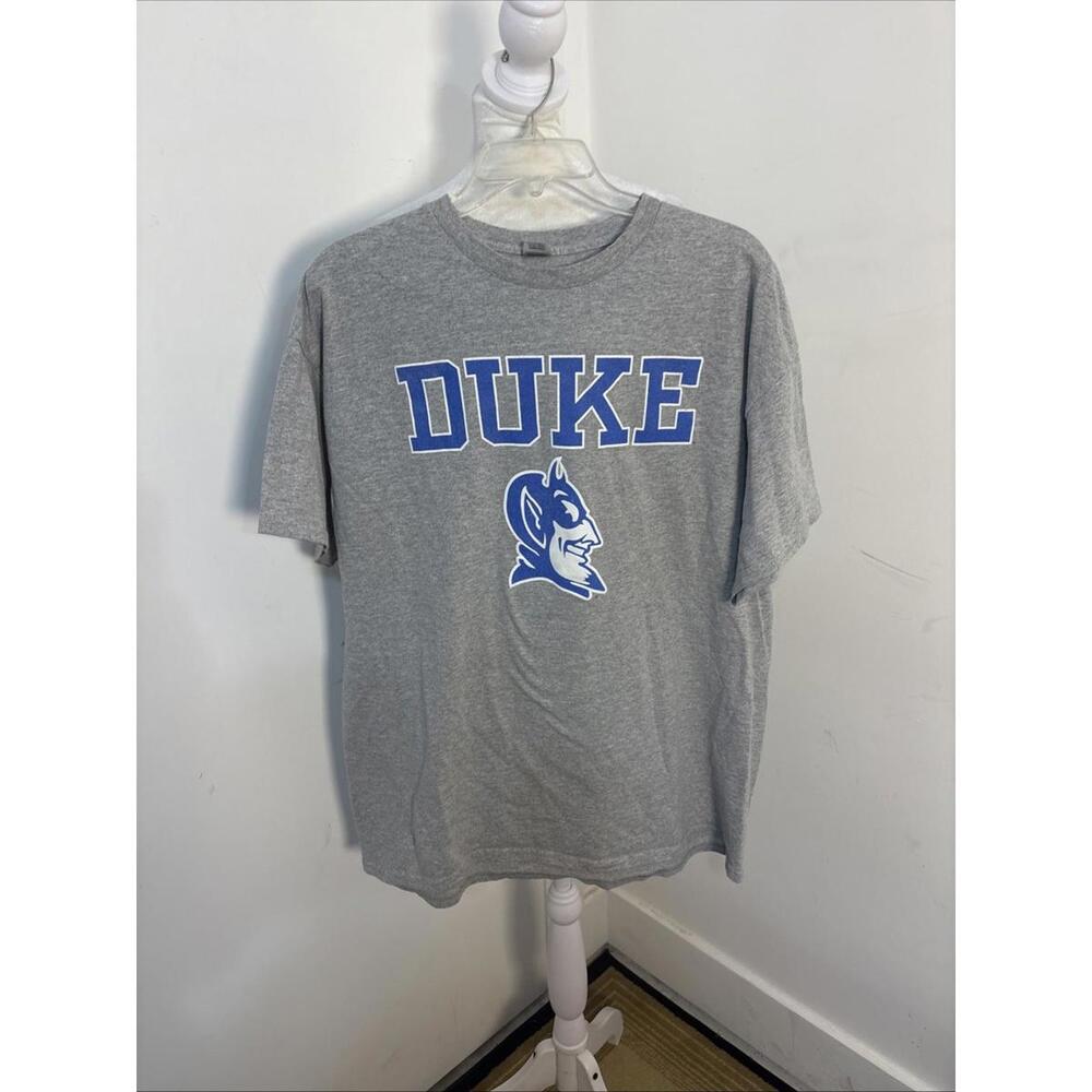 Vintage Gildan Athletic Duke‎ Blue Devils Gray Shirt Size Large